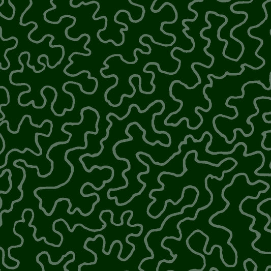 Mallion & Knowles Mazie May Forest Fire Retardant Curtains texture detail