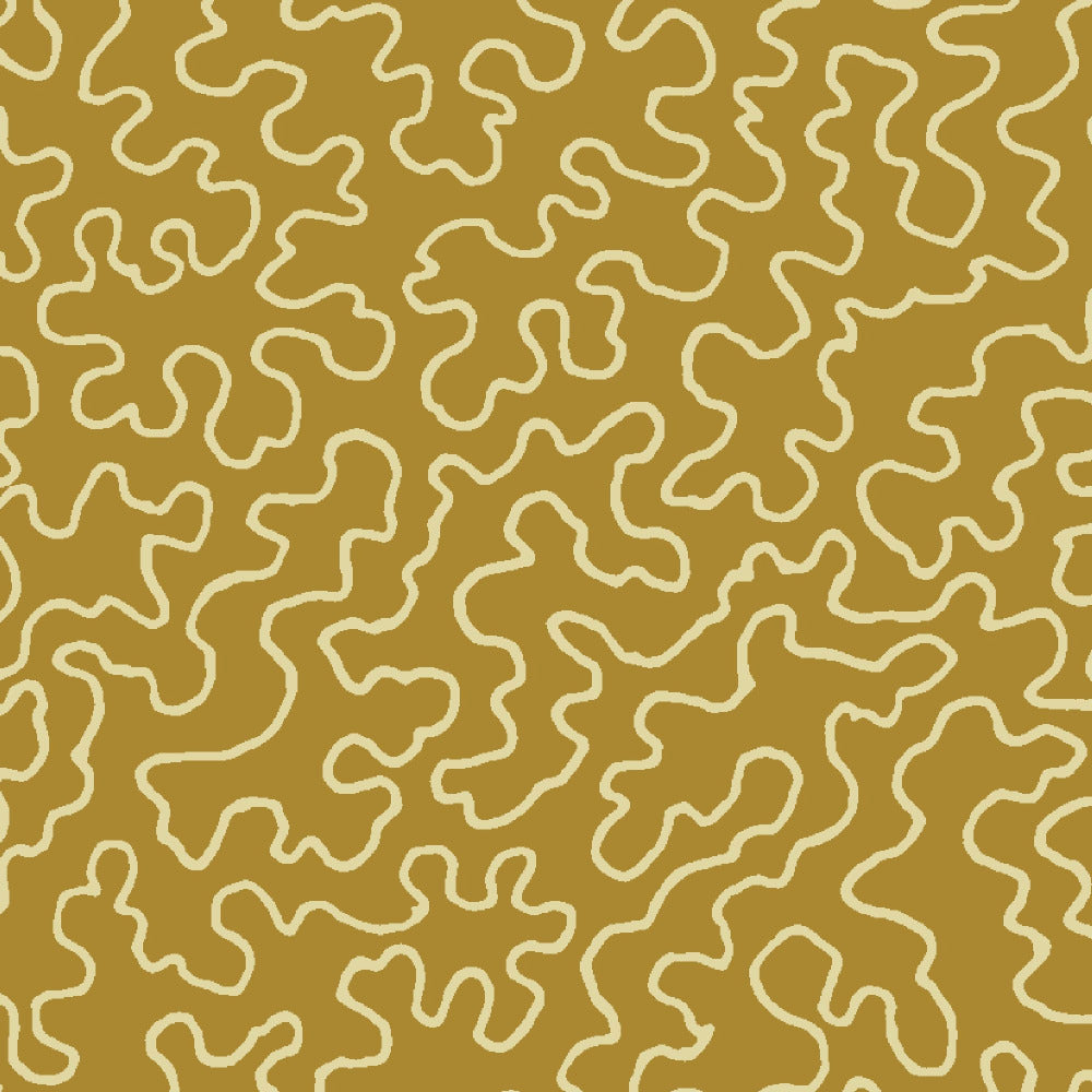 Mallion & Knowles Mazie May Gold Fire Retardant Curtains texture detail