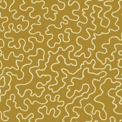 Mallion & Knowles Mazie May Gold Fire Retardant Curtains texture detail