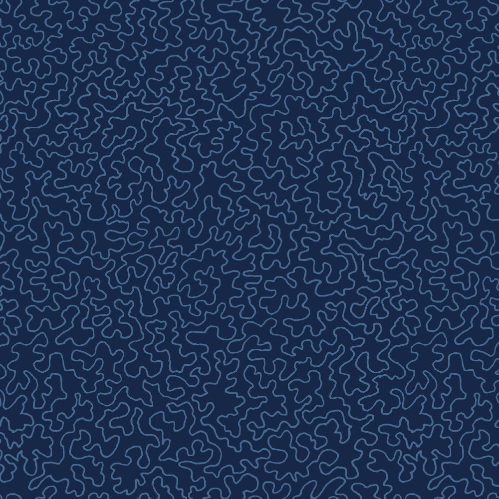 Mallion & Knowles Mazie May Navy Fire Retardant Curtains