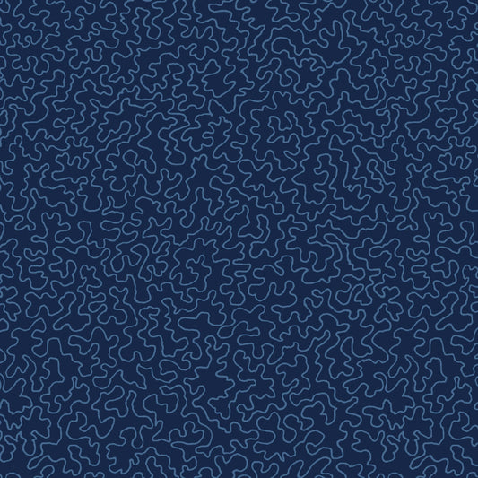 Mallion & Knowles Mazie May Navy Fire Retardant Curtains