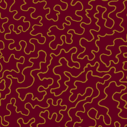 Mallion & Knowles Mazie May Ruby Fire Retardant Curtains texture detail