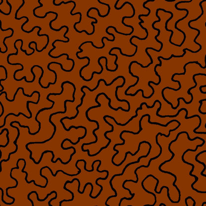 Mallion & Knowles Mazie May Rust Fire Retardant Curtains texture detail