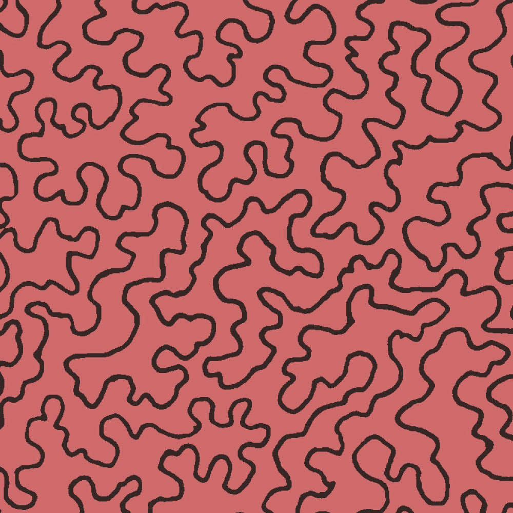 Mallion & Knowles Mazie May Salmon Fire Retardant Curtains texture detail