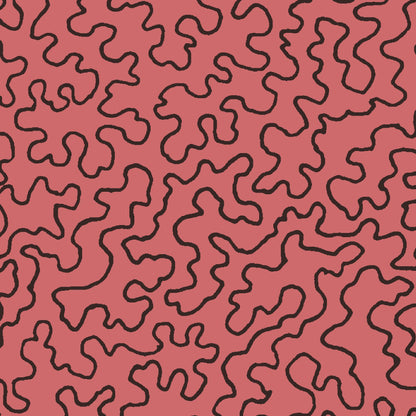 Mallion & Knowles Mazie May Salmon Fire Retardant Curtains texture detail