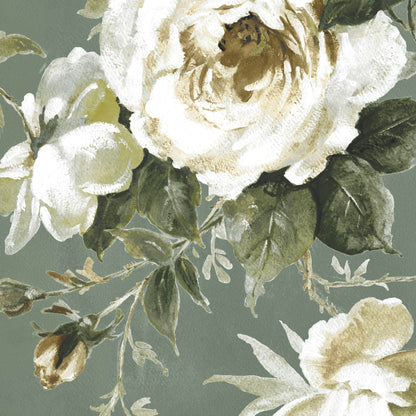 Mallion & Knowles Messina Gold/Sage Fire Retardant Curtains texture detail
