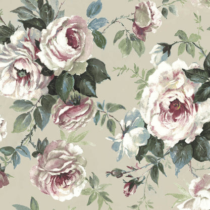 Mallion & Knowles Messina Rose/Beige Fire Retardant Curtains