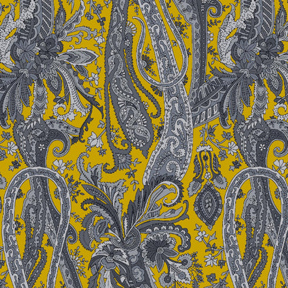 Mallion & Knowles Oban Citrus Fire Retardant Curtains texture detail
