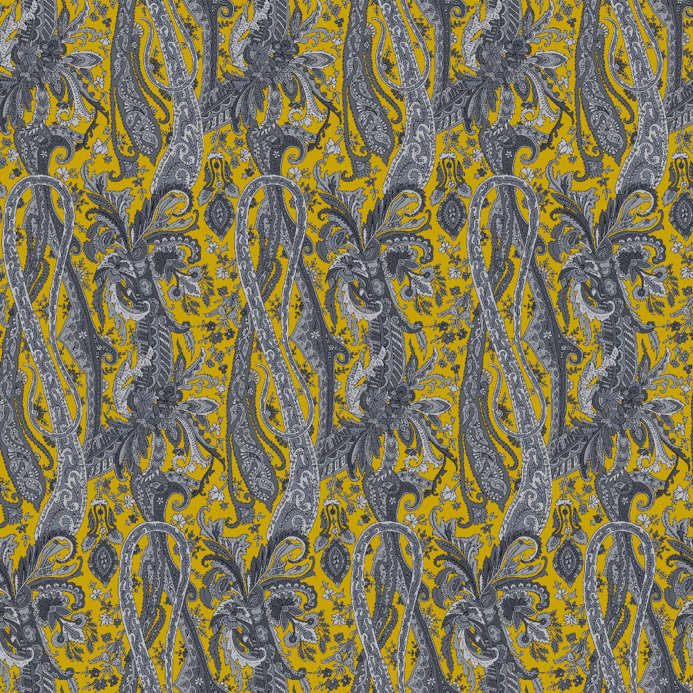 Mallion & Knowles Oban Citrus Fire Retardant Curtains