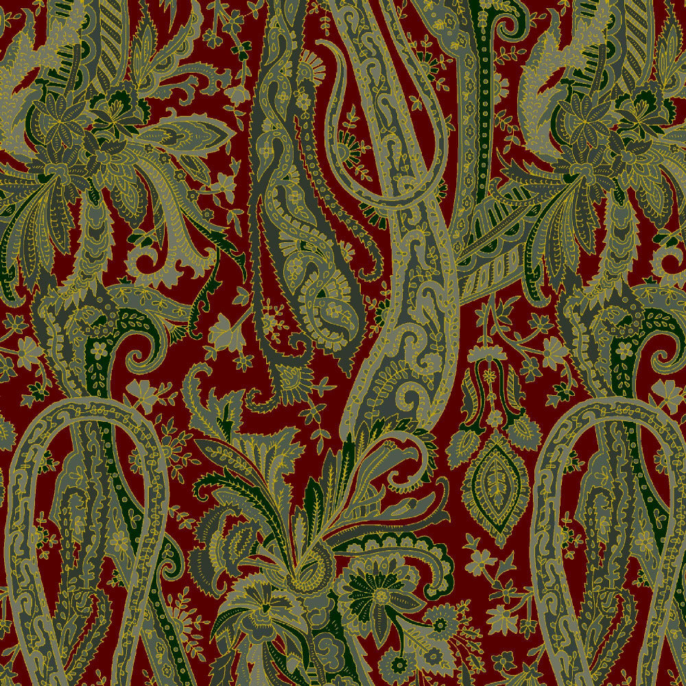 Mallion & Knowles Oban Crimson Fire Retardant Curtains texture detail