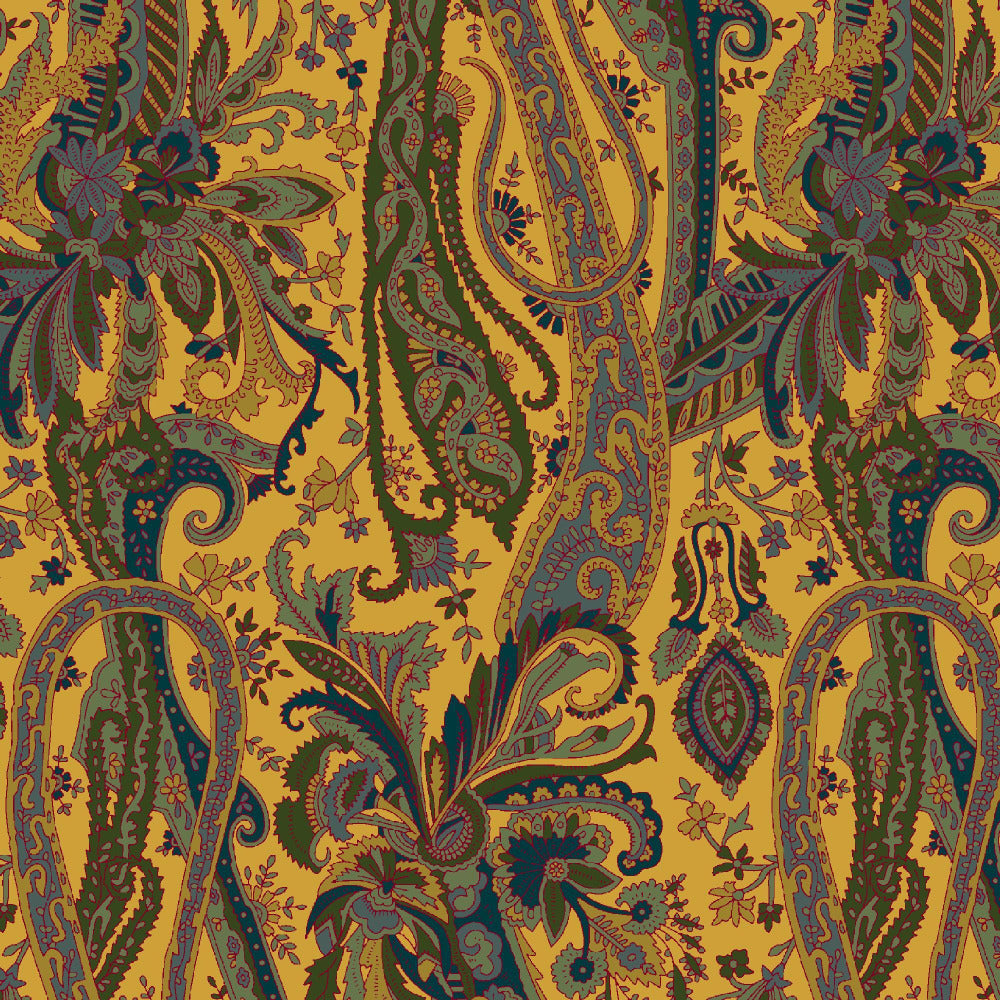 Mallion & Knowles Oban Gold Fire Retardant Curtains texture detail