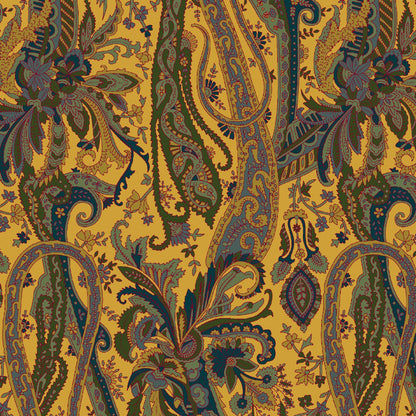Mallion & Knowles Oban Gold Fire Retardant Curtains texture detail