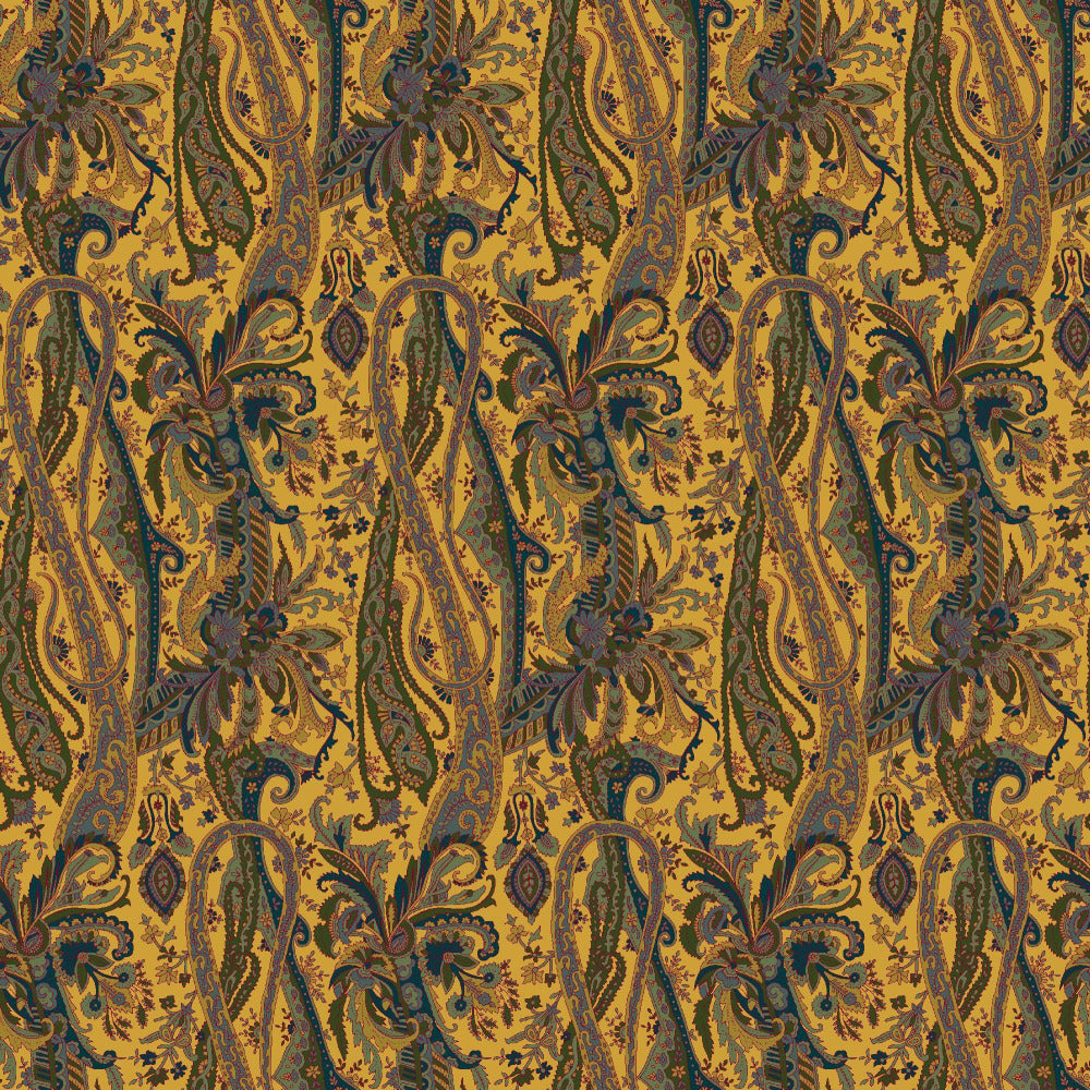 Mallion & Knowles Oban Gold Fire Retardant Curtains