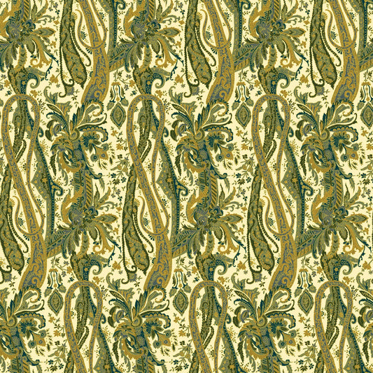 Mallion & Knowles Oban Olive Fire Retardant Curtains