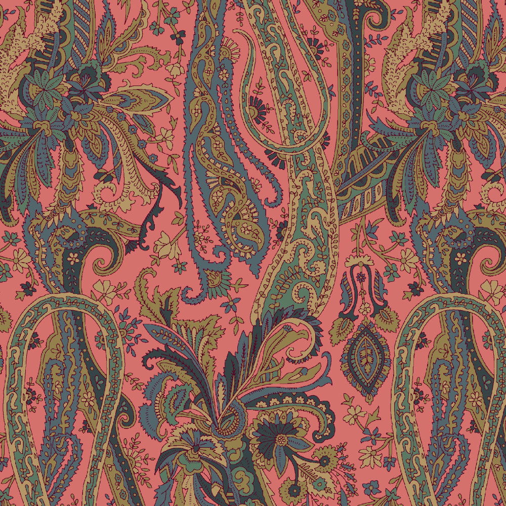 Mallion & Knowles Oban Peach Fire Retardant Curtains texture detail