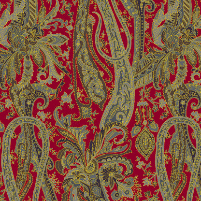 Mallion & Knowles Oban Scarlet Fire Retardant Curtains texture detail