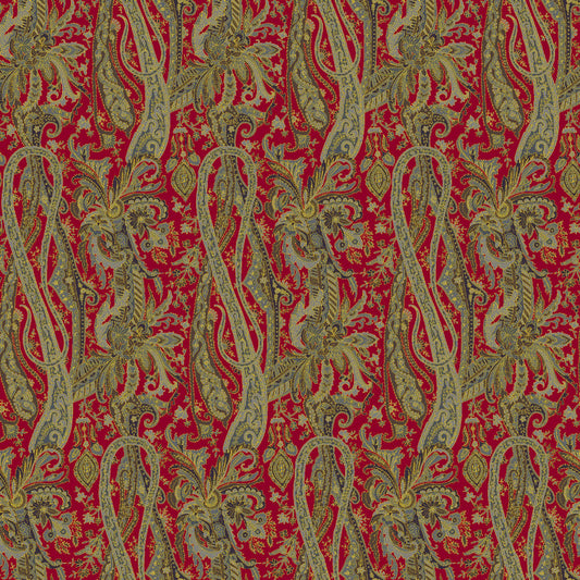 Mallion & Knowles Oban Scarlet Fire Retardant Curtains