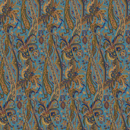 Mallion & Knowles Oban Teal Fire Retardant Curtains