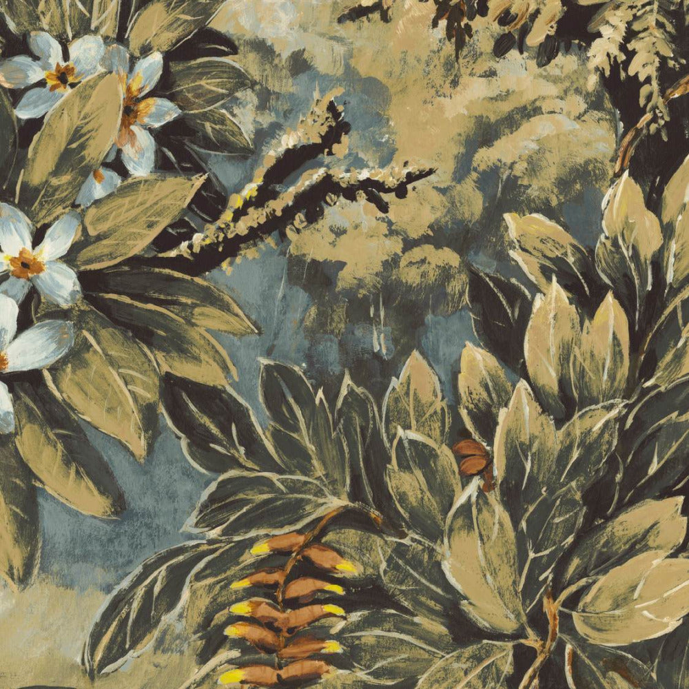 Mallion & Knowles Orinoco Apricot/Sage Fire Retardant Curtains texture detail