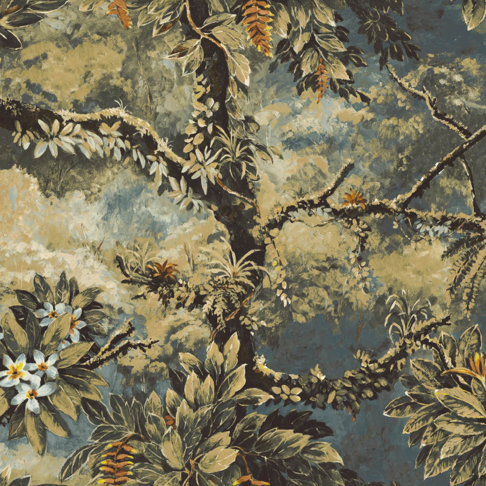 Mallion & Knowles Orinoco Apricot/Sage Fire Retardant Curtains