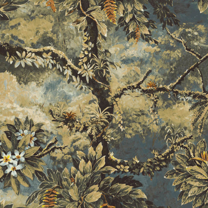 Mallion & Knowles Orinoco Apricot/Sage Fire Retardant Curtains