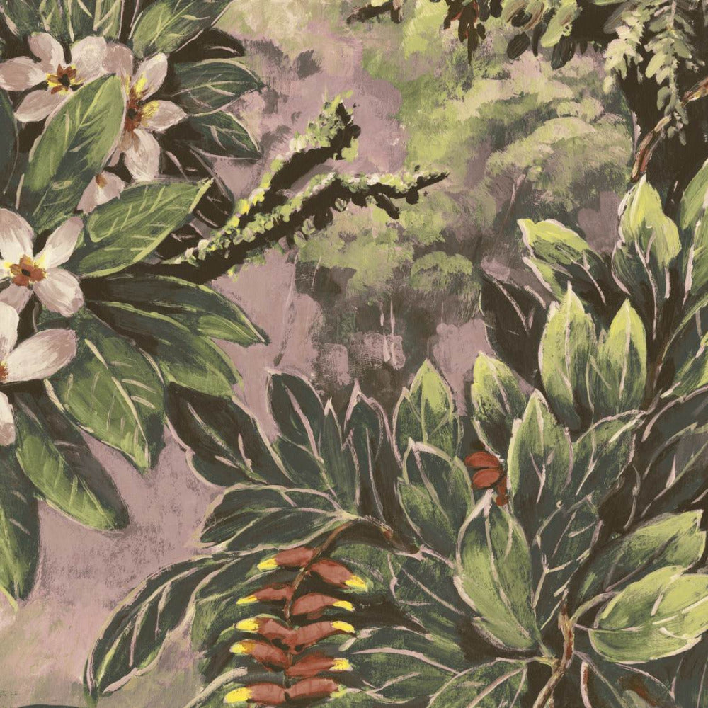 Mallion & Knowles Orinoco Pink/Olive Fire Retardant Curtains texture detail