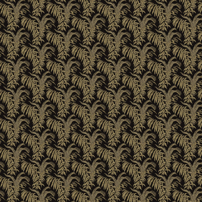 Mallion & Knowles Palm Court Black/Gold Fire Retardant Curtains