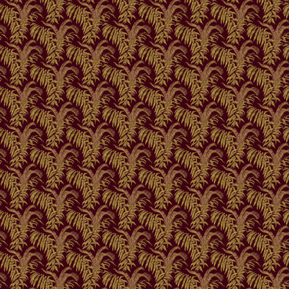 Mallion & Knowles Palm Court Crimson/Gold Fire Retardant Curtains