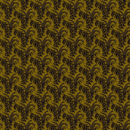 Mallion & Knowles Palm Court Gold/Black Fire Retardant Curtains