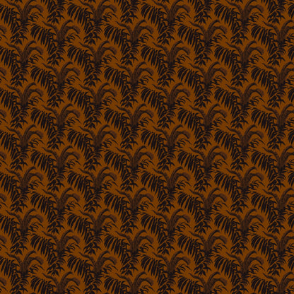 Mallion & Knowles Palm Court Rust/Black Fire Retardant Curtains