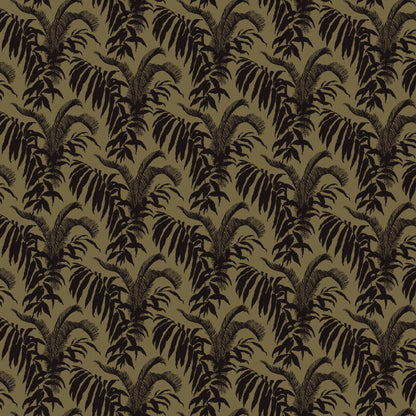 Mallion & Knowles Palm Court Stone/Black Fire Retardant Curtains texture detail