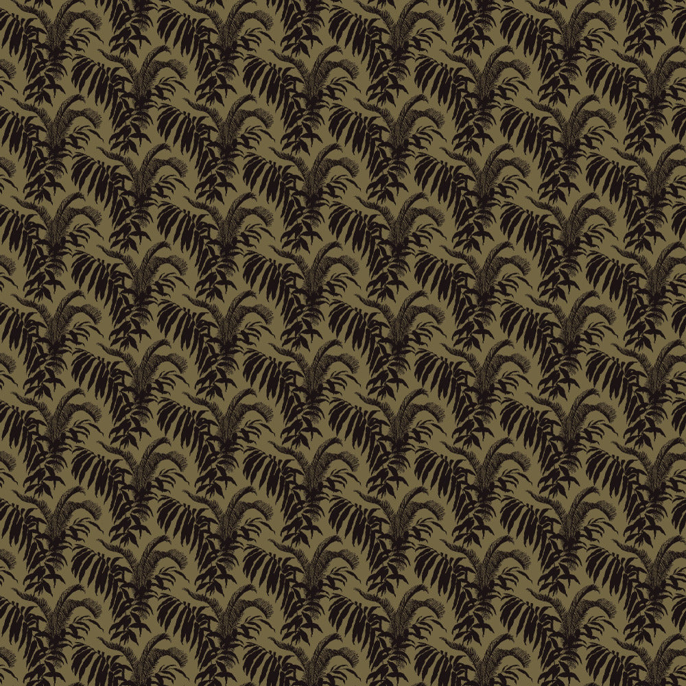 Mallion & Knowles Palm Court Stone/Black Fire Retardant Curtains