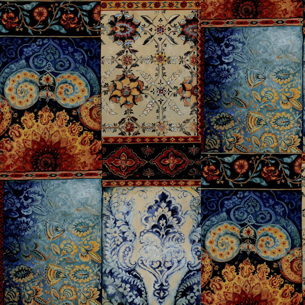 Mallion & Knowles Pashmina Chintz Fire Retardant Curtains