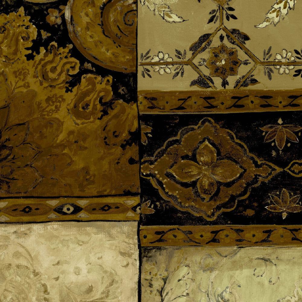 Mallion & Knowles Pashmina Tan-Olive Fire Retardant Curtains texture detail