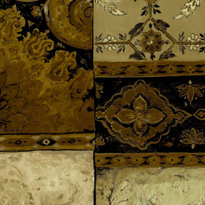 Mallion & Knowles Pashmina Tan-Olive Fire Retardant Curtains texture detail