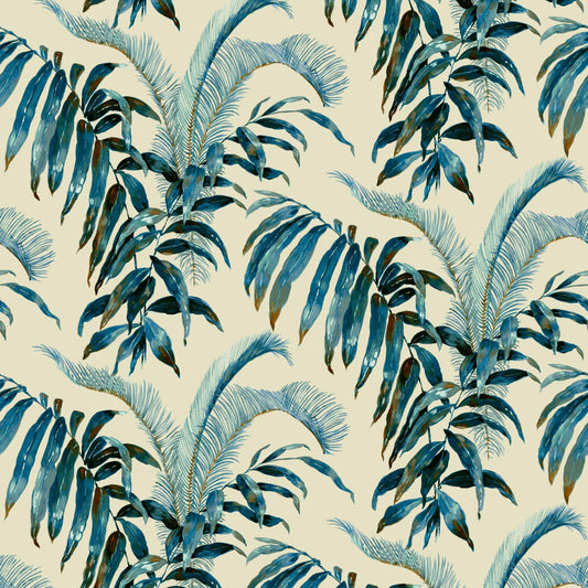 Mallion & Knowles Pavillion Cyan Fire Retardant Curtains