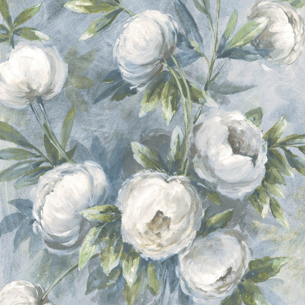 Mallion & Knowles Peony Cream-Jade Fire Retardant Curtains