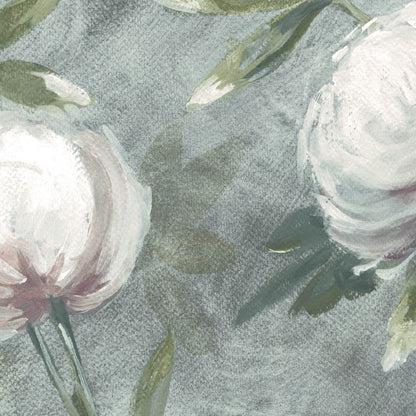 Mallion & Knowles Peony Pink-Sage Fire Retardant Curtains texture detail