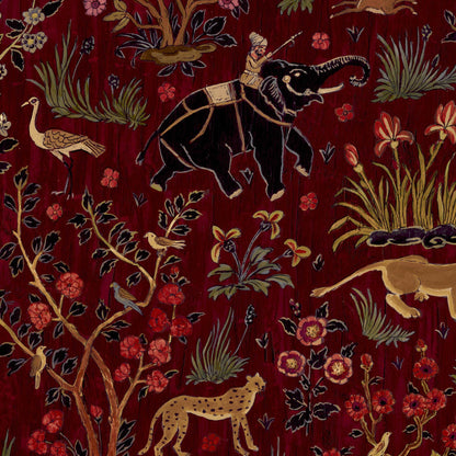 Mallion & Knowles Raj Ruby Fire Retardant Curtains texture detail