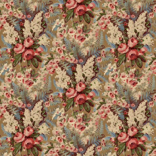 Mallion & Knowles Rose Bower Chintz Fire Retardant Curtains