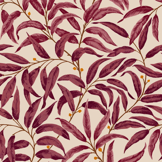 Mallion & Knowles Ruskin Berry Fire Retardant Curtains texture detail