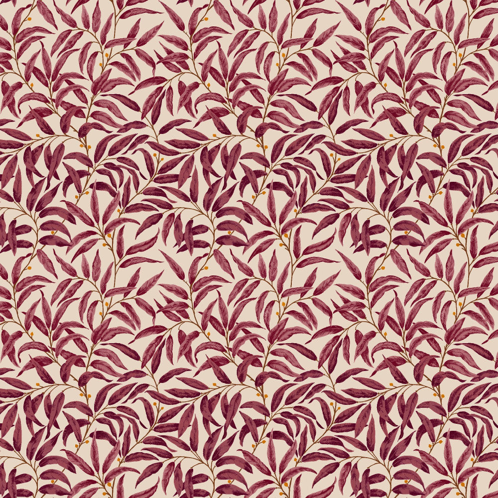 Mallion & Knowles Ruskin Berry Fire Retardant Curtains