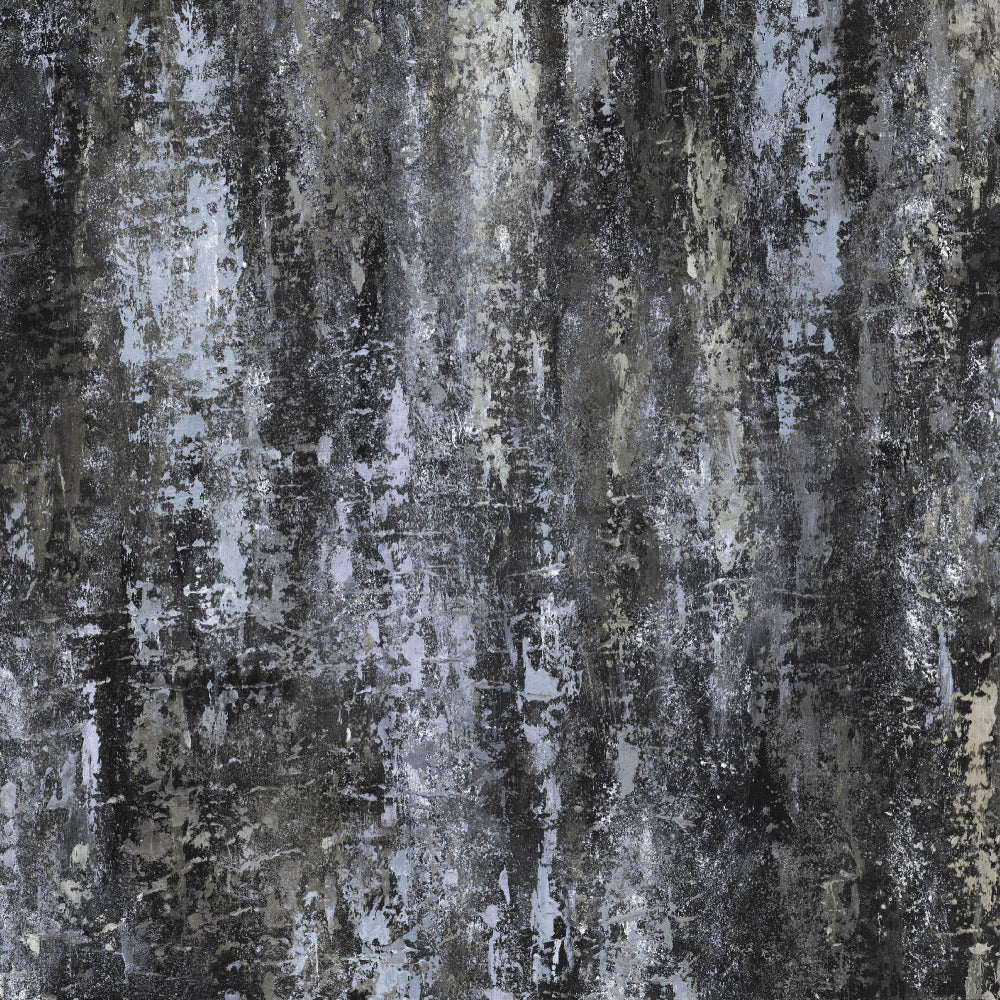 Mallion & Knowles Silicon Silver/Black Fire Retardant Curtains texture detail