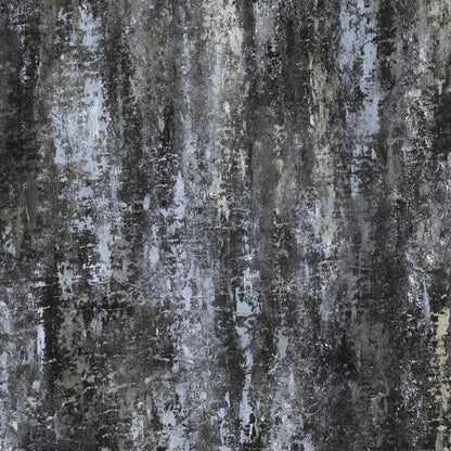 Mallion & Knowles Silicon Silver/Black Fire Retardant Curtains texture detail