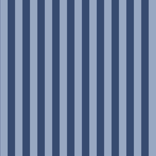 Mallion & Knowles Somerset Stripe Marine Fire Retardant Curtains
