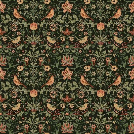 Mallion & Knowles Song Bird Forest Fire Retardant Curtains