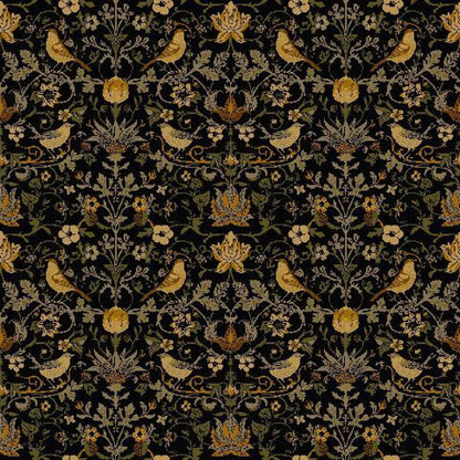Mallion & Knowles Song Bird Golden Fire Retardant Curtains