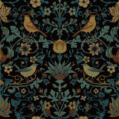 Mallion & Knowles Song Bird Jade Fire Retardant Curtains texture detail