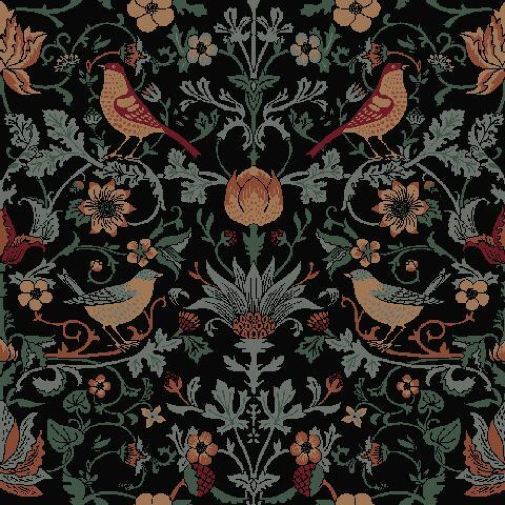 Mallion & Knowles Song Bird Moorland Fire Retardant Curtains texture detail