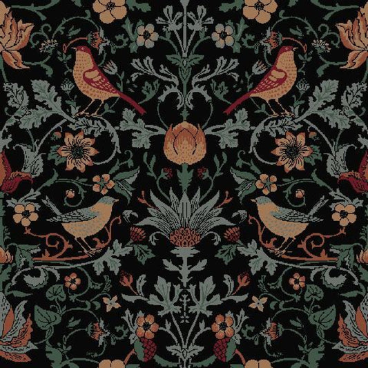 Mallion & Knowles Song Bird Moorland Fire Retardant Curtains texture detail